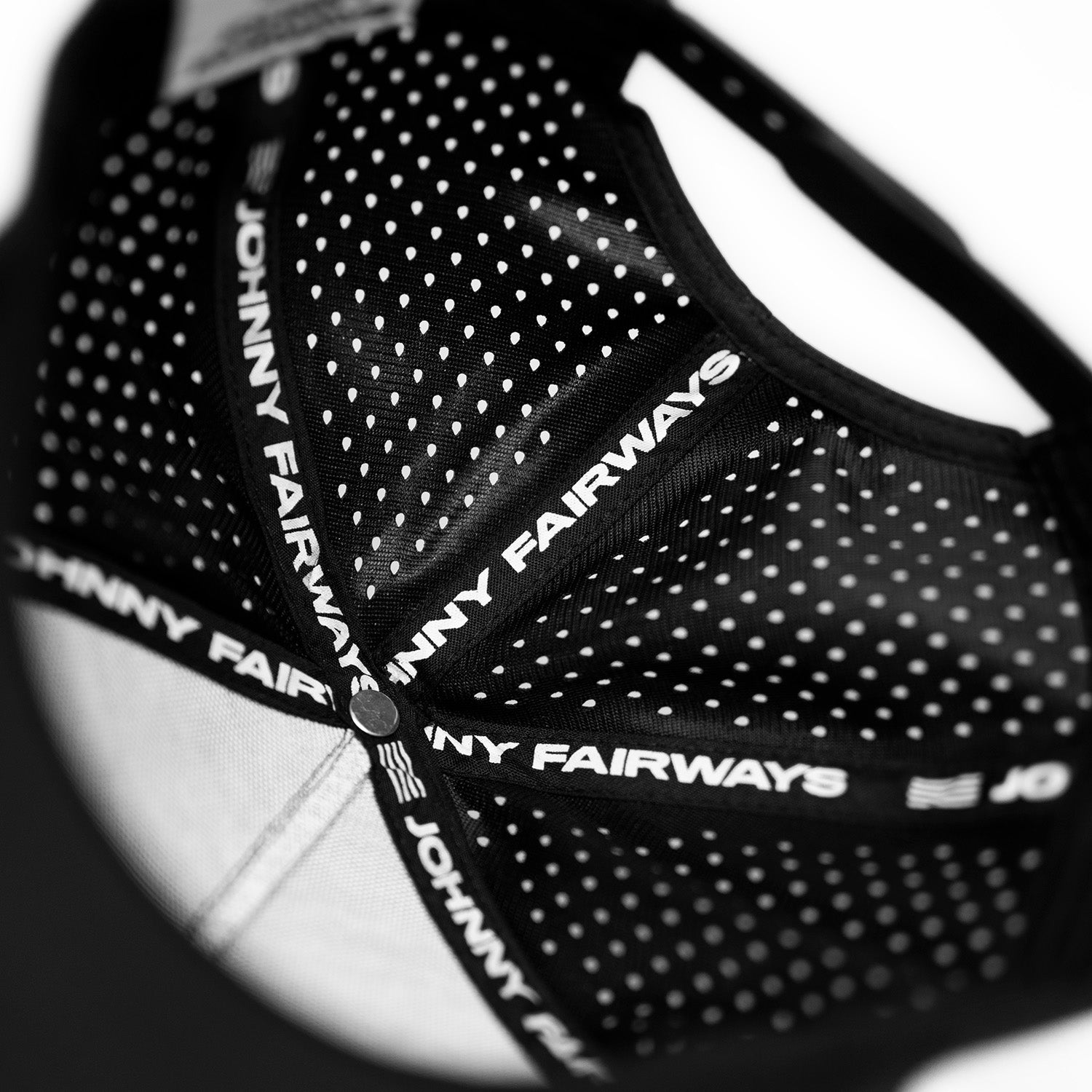 Quickdry Perforated Hat : Text Logo – Black