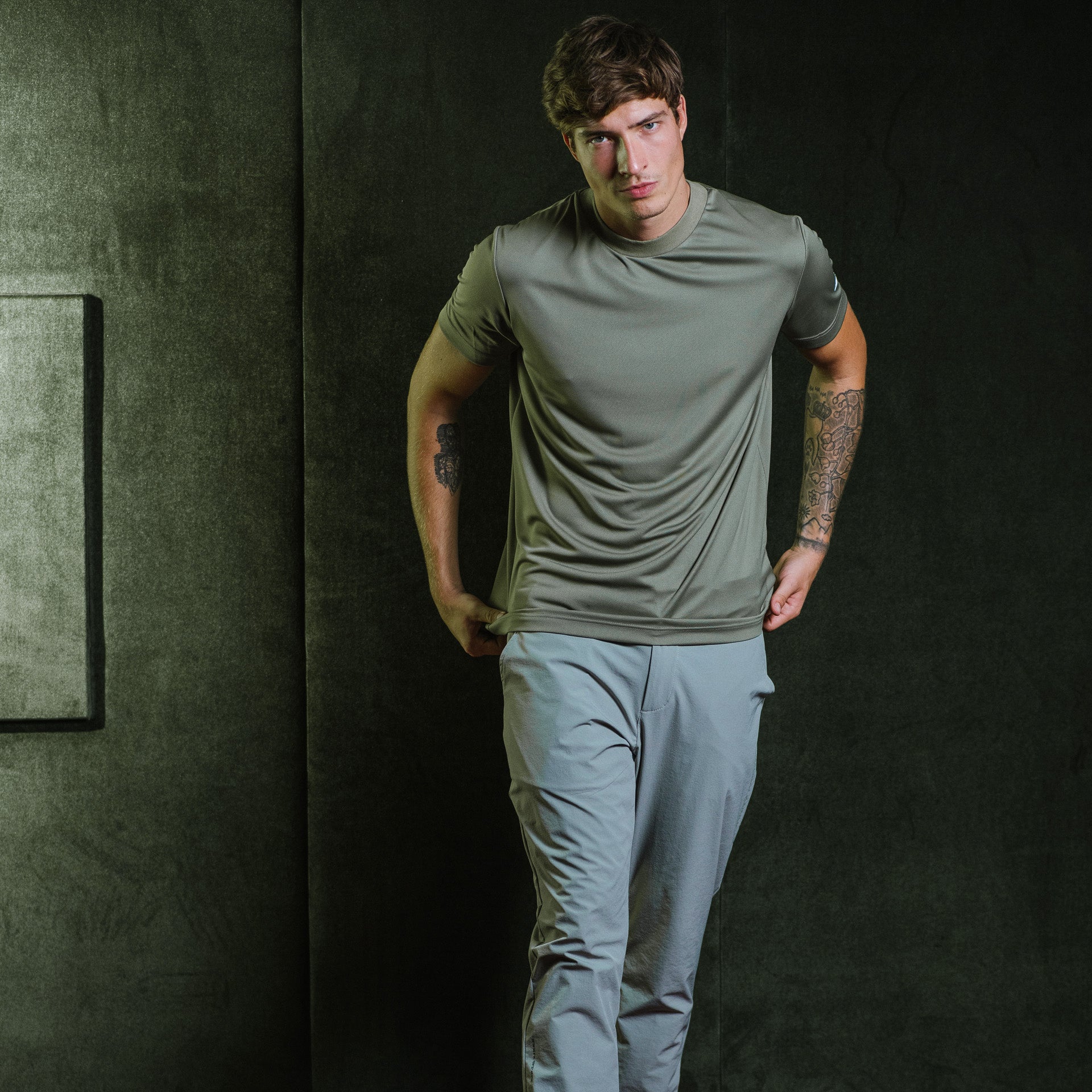 Mock Neck — Dusty Green