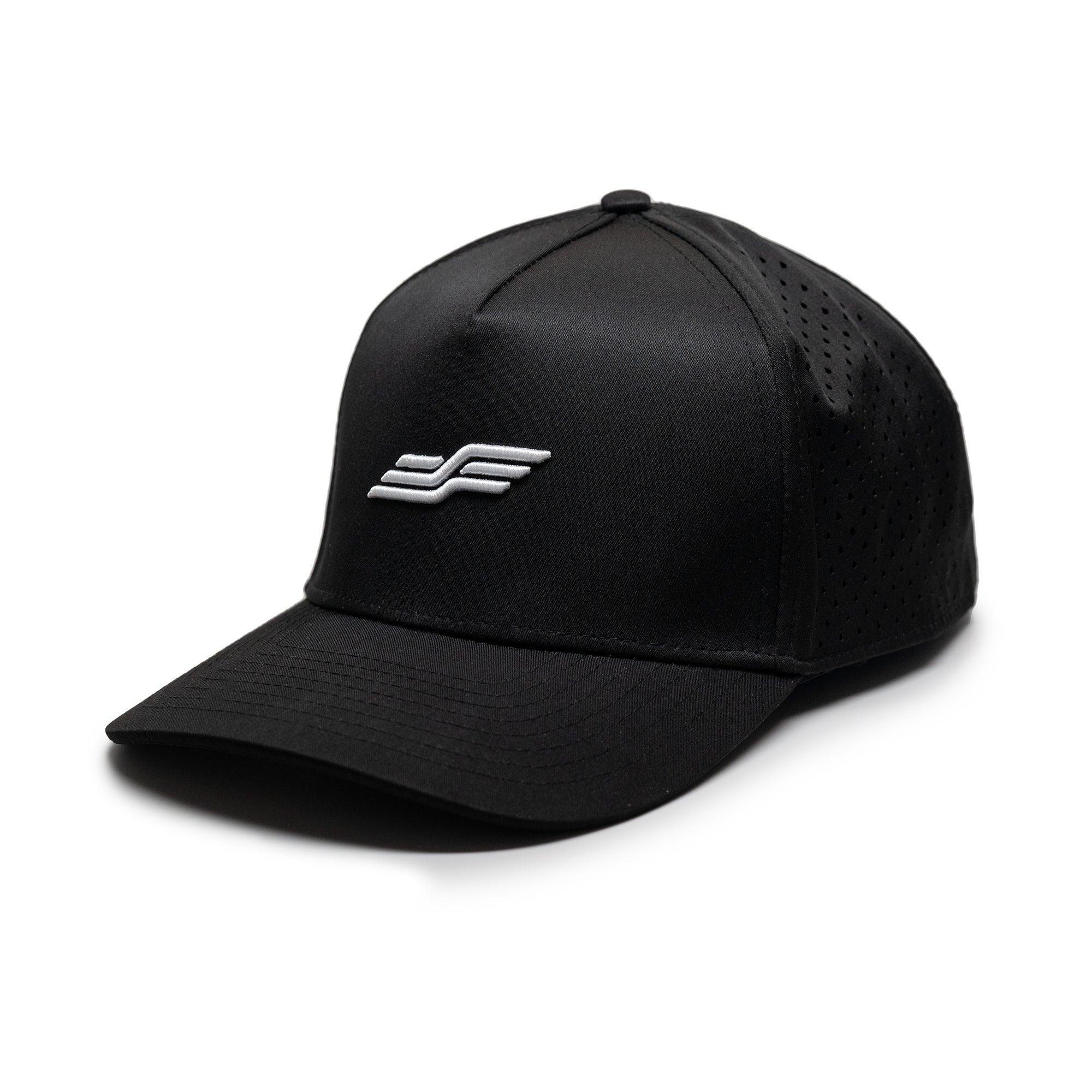Quickdry Perforated Hat : Logo – Black