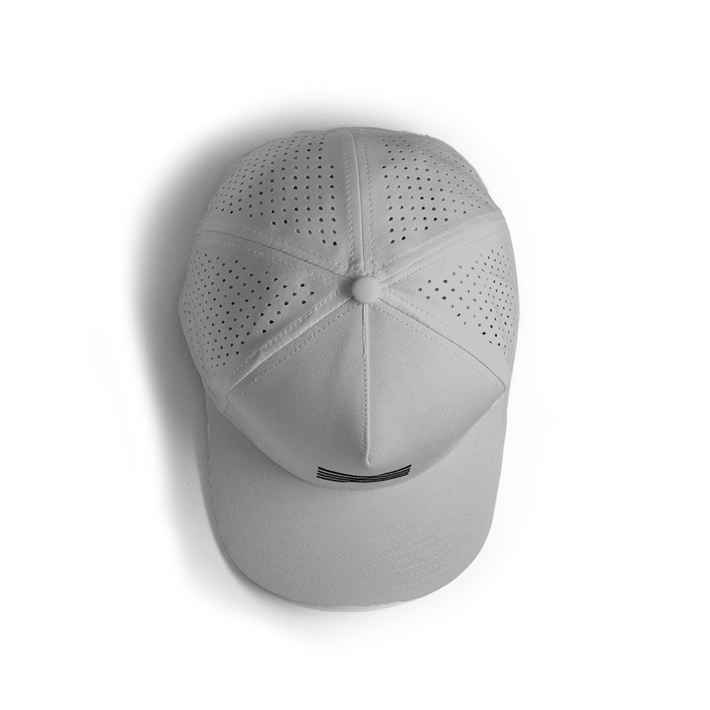 Quickdry Perforated Hat: Flag — Grey