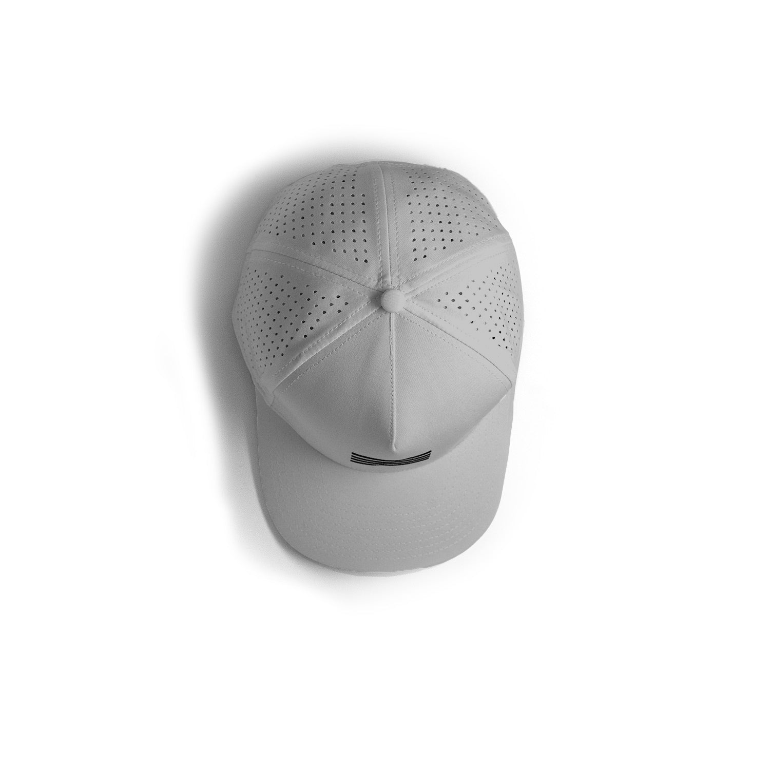 Quickdry Perforated Hat: Flag — Grey