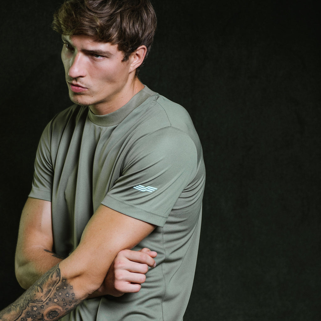 Mock Neck — Dusty Green