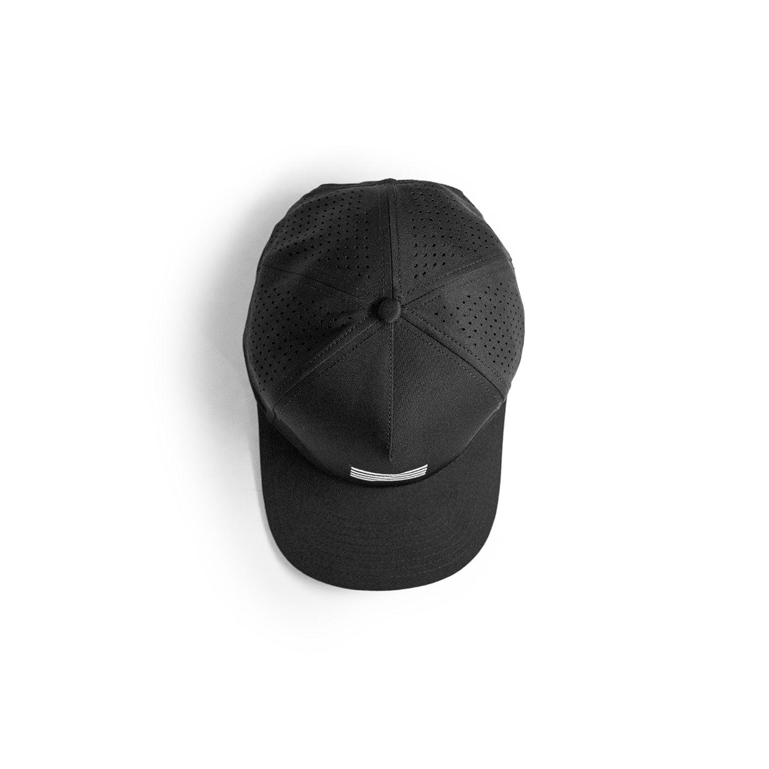 Quickdry Perforated Hat: Flag — Black