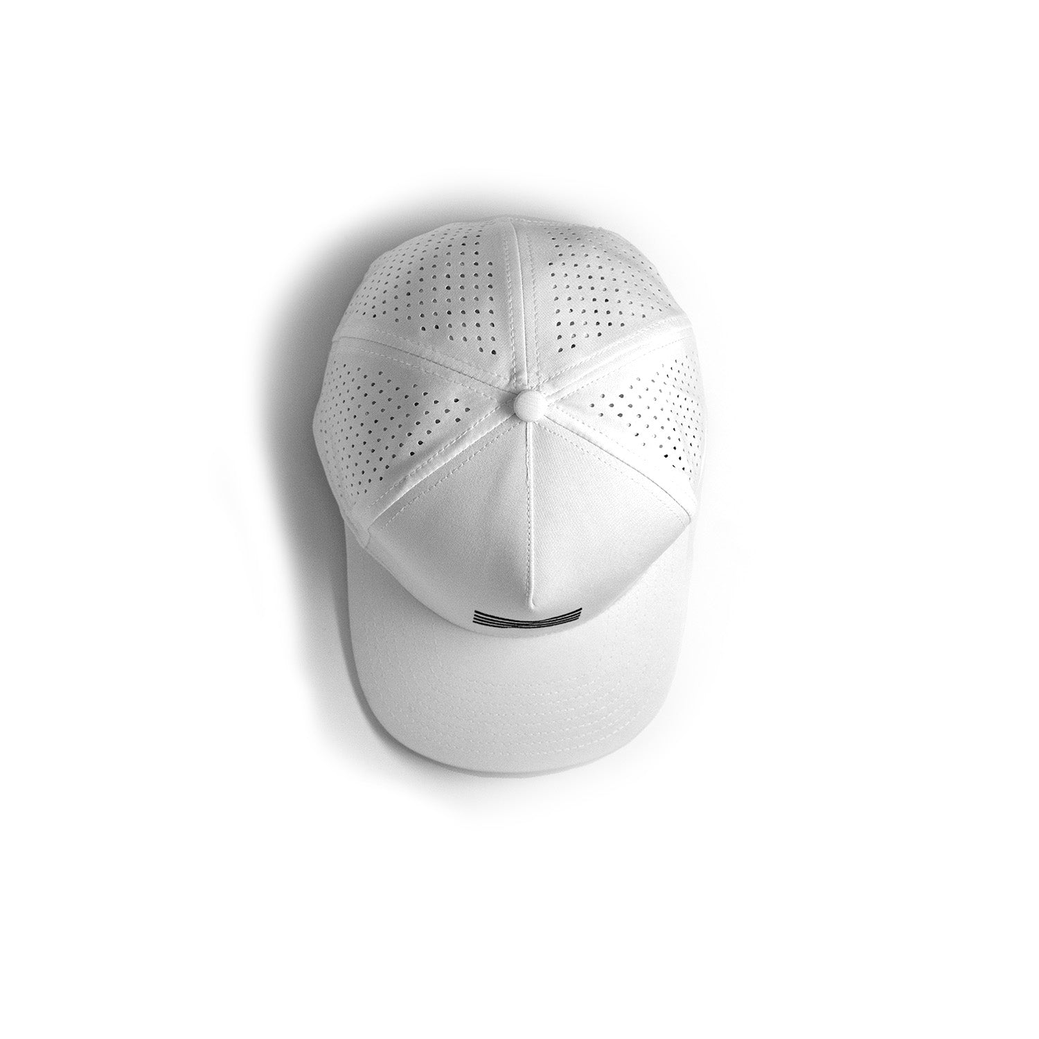 Quickdry Perforated Hat: Flag — White